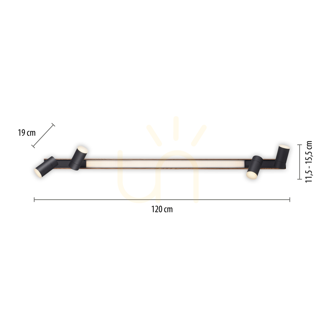 Kijelző PURE-LINES 6121-79 mennyezeti lámpa, fa hatású kivitel, 5xLED PURE-LINES 6121-79 mennyezeti lámpa, fa hatású kivitel, 5xLED