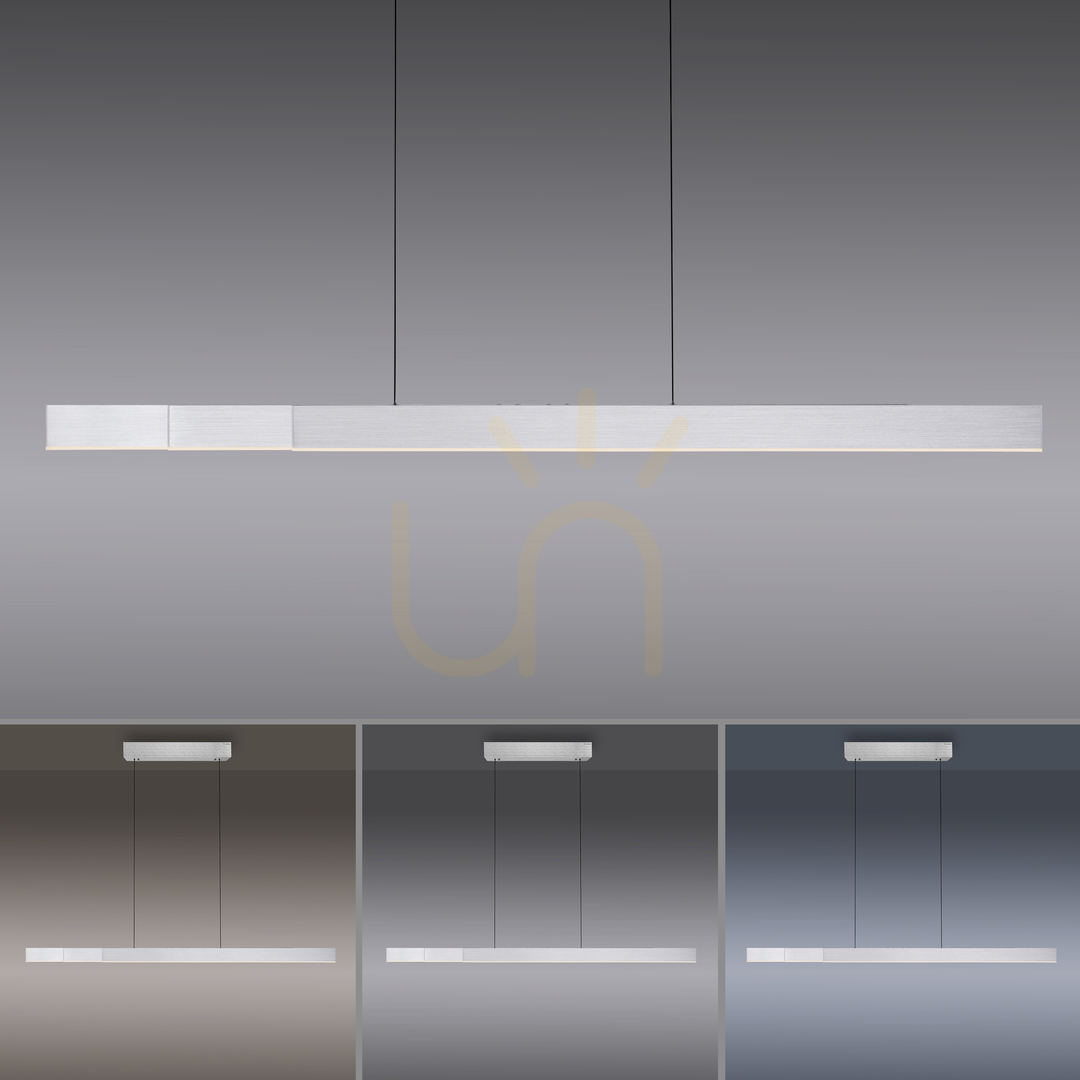 Jelölje be PURE MOTO-RISE 2545-95 ezüst színű, 3xLED-es függesztett lámpa PURE MOTO-RISE 2545-95 ezüst színű, 3xLED-es függesztett lámpa