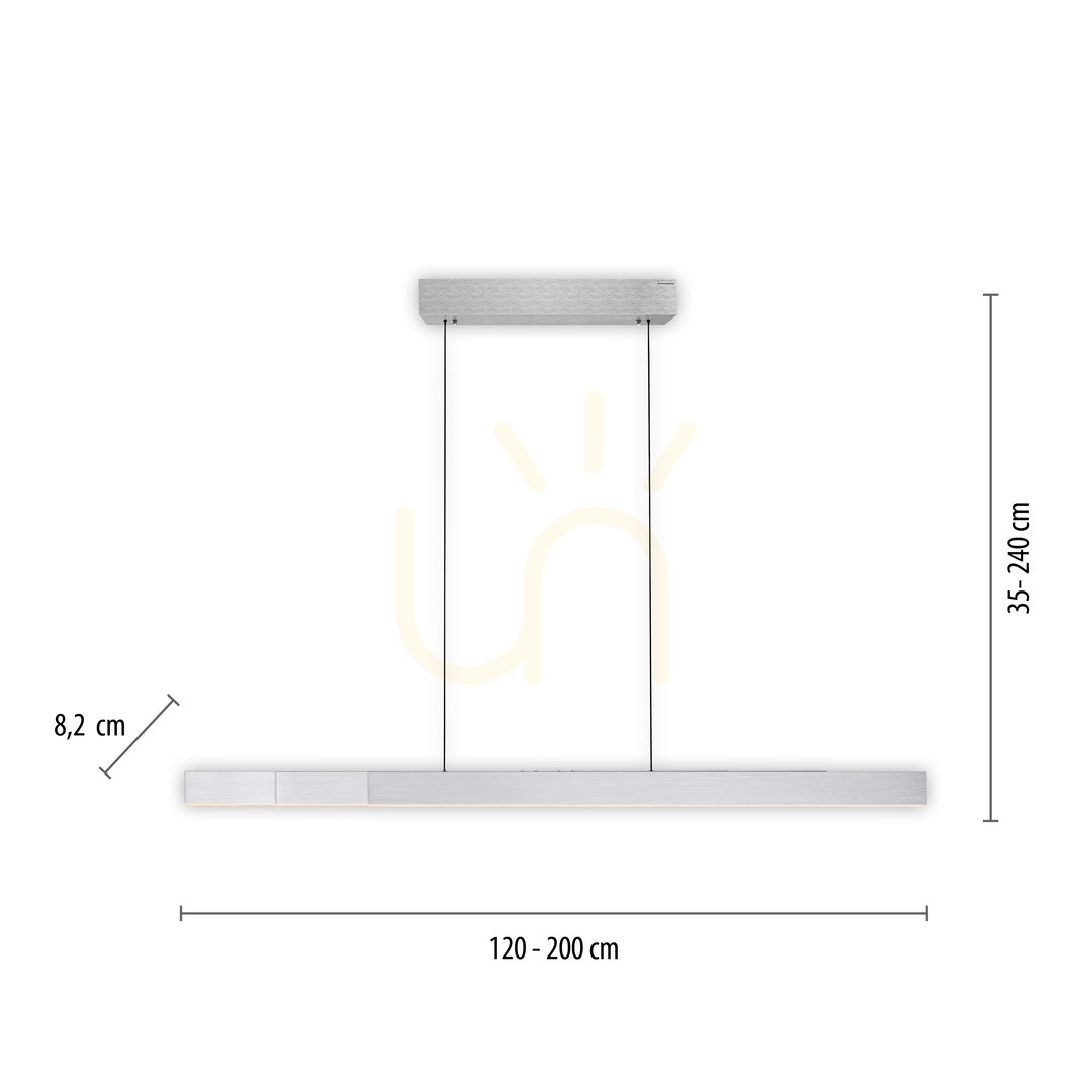 Kijelző PURE MOTO-RISE 2545-95 ezüst színű, 3xLED-es függesztett lámpa PURE MOTO-RISE 2545-95 ezüst színű, 3xLED-es függesztett lámpa