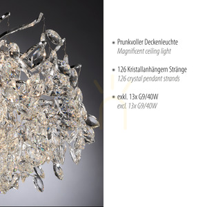 RICICLE 6054-17 króm mennyezeti lámpa, 13xG9 small 3