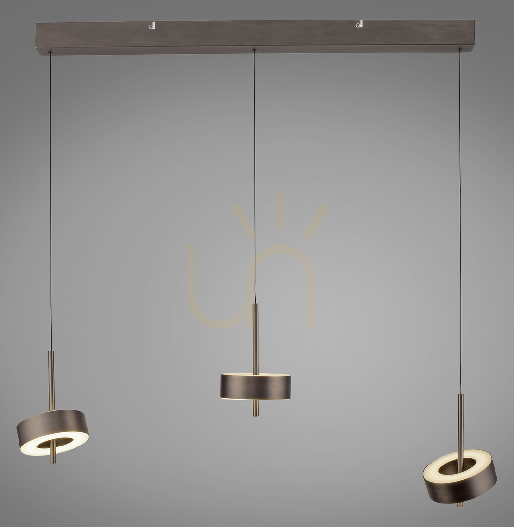 Q-ROTATE 2248-34 barna, 3 LED-es függesztett lámpa