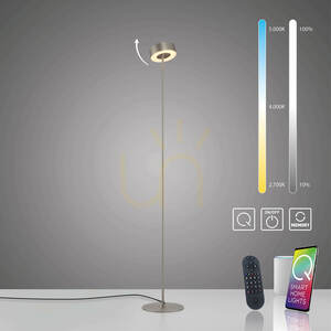 Q-ROTATE 324-95 állólámpa, ezüst, 1xLED small 11