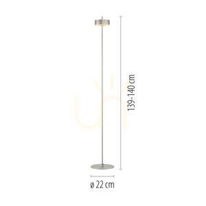 Q-ROTATE 324-95 állólámpa, ezüst, 1xLED small 8
