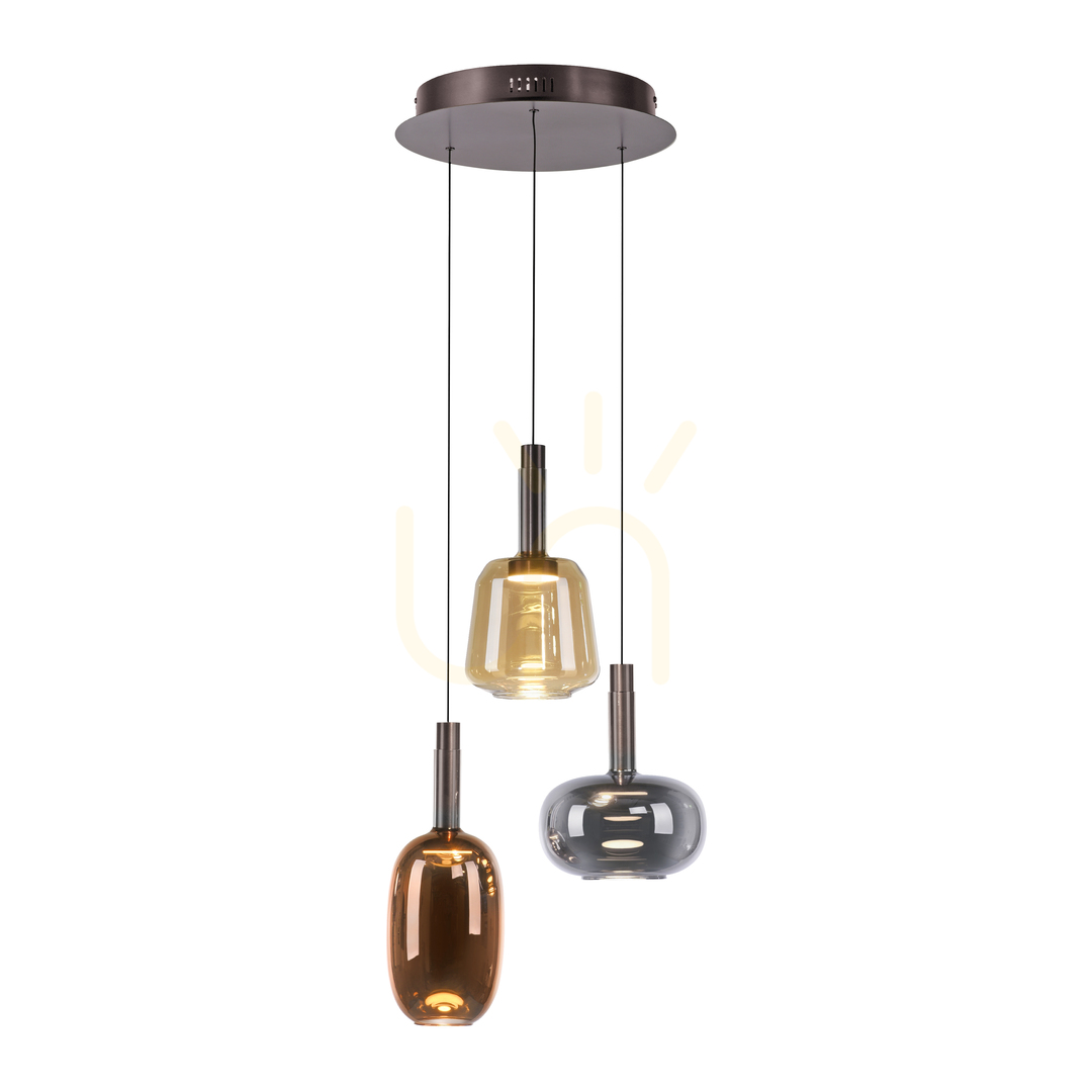 Kijelző IRIDES 2679-70 Többszínű, 3xLED-es függesztett lámpa IRIDES 2679-70 Többszínű, 3xLED-es függesztett lámpa