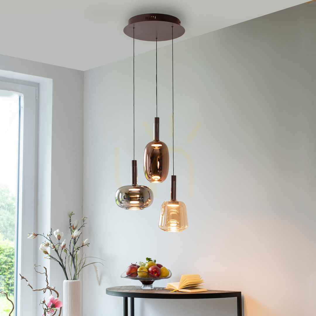 Kilátás IRIDES 2679-70 Többszínű, 3xLED-es függesztett lámpa IRIDES 2679-70 Többszínű, 3xLED-es függesztett lámpa