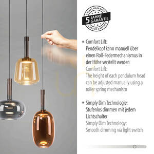 IRIDES 2679-70 Többszínű, 3xLED-es függesztett lámpa 4 IRIDES 2679-70 Többszínű, 3xLED-es függesztett lámpa small 4