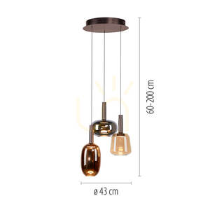 IRIDES 2679-70 Többszínű, 3xLED-es függesztett lámpa 8 IRIDES 2679-70 Többszínű, 3xLED-es függesztett lámpa small 8