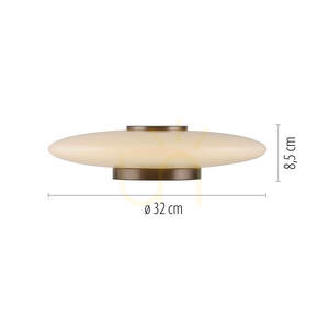PURE VITRUM 4080-34 asztali lámpa, barna, 1xLED small 8