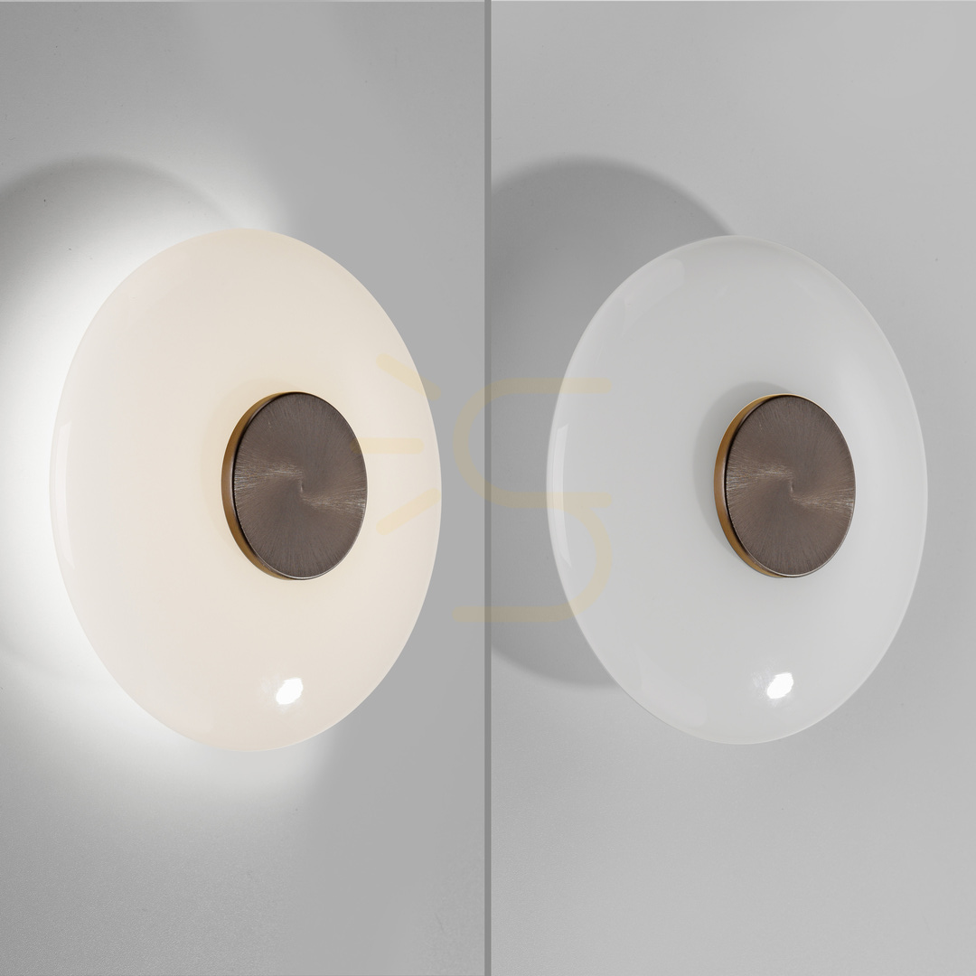 Kijelző PURE VITRUM 6082-34 barna fali lámpa, 1xLED PURE VITRUM 6082-34 barna fali lámpa, 1xLED