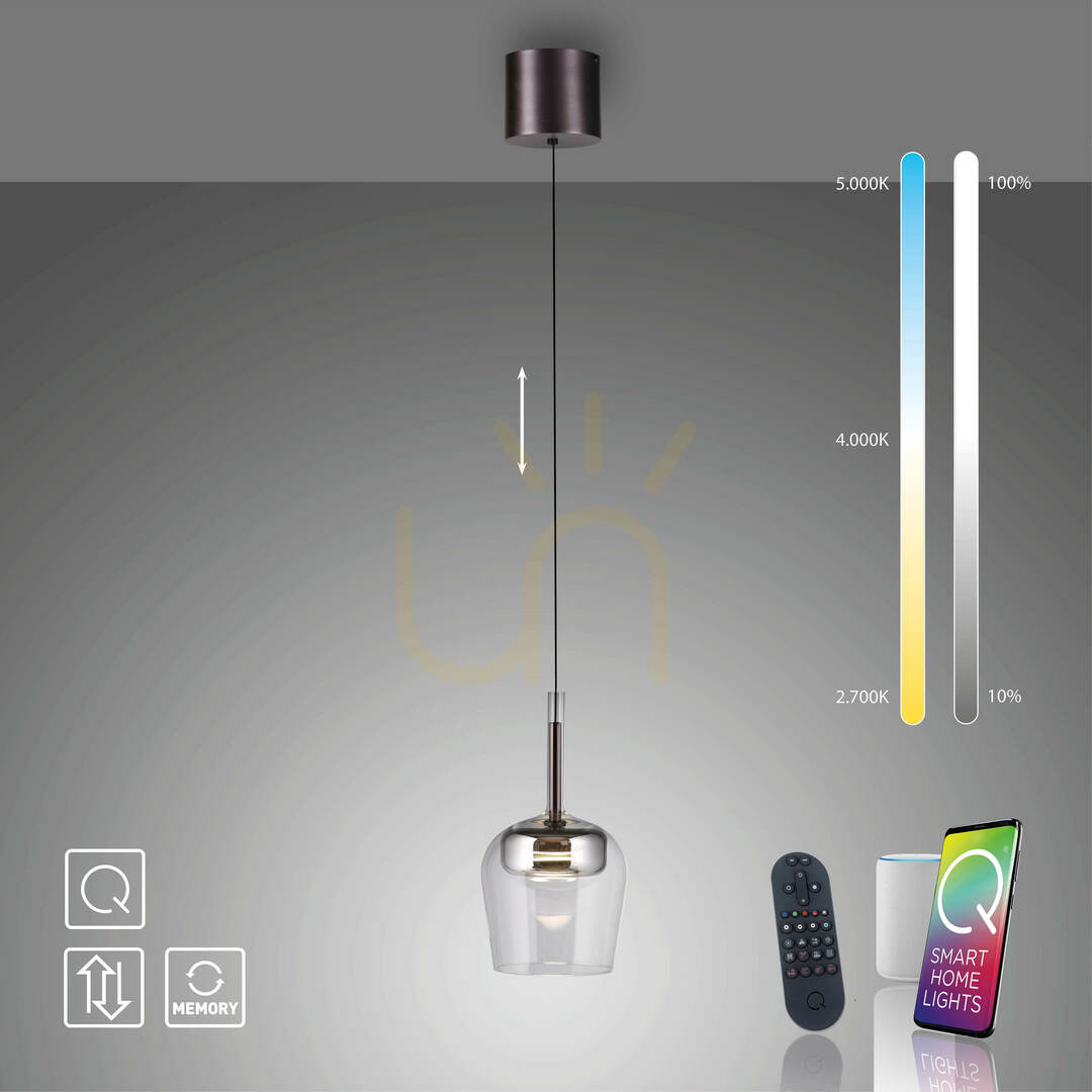 Előadás Q-KON 2741-21 ezüst színű, 1xLED-es függesztett lámpa Q-KON 2741-21 ezüst színű, 1xLED-es függesztett lámpa