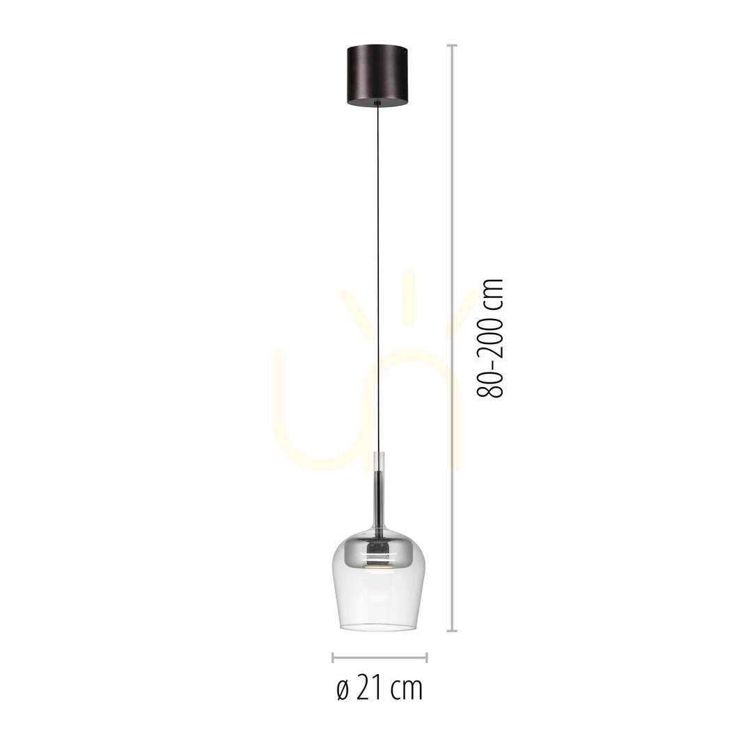 Kijelző Q-KON 2741-21 ezüst színű, 1xLED-es függesztett lámpa Q-KON 2741-21 ezüst színű, 1xLED-es függesztett lámpa