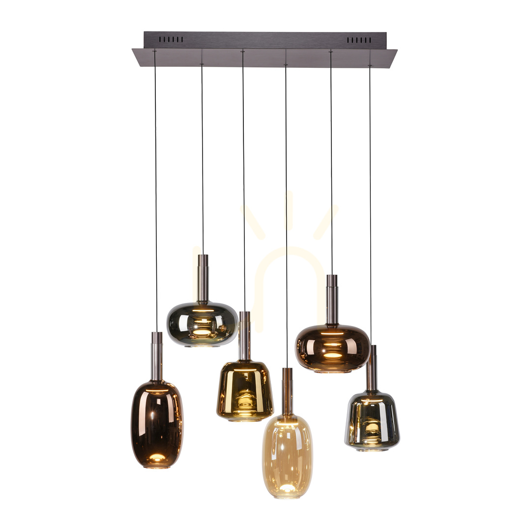 Kijelző IRIDES 2681-70 Többszínű, 6 LED-es függesztett lámpa IRIDES 2681-70 Többszínű, 6 LED-es függesztett lámpa