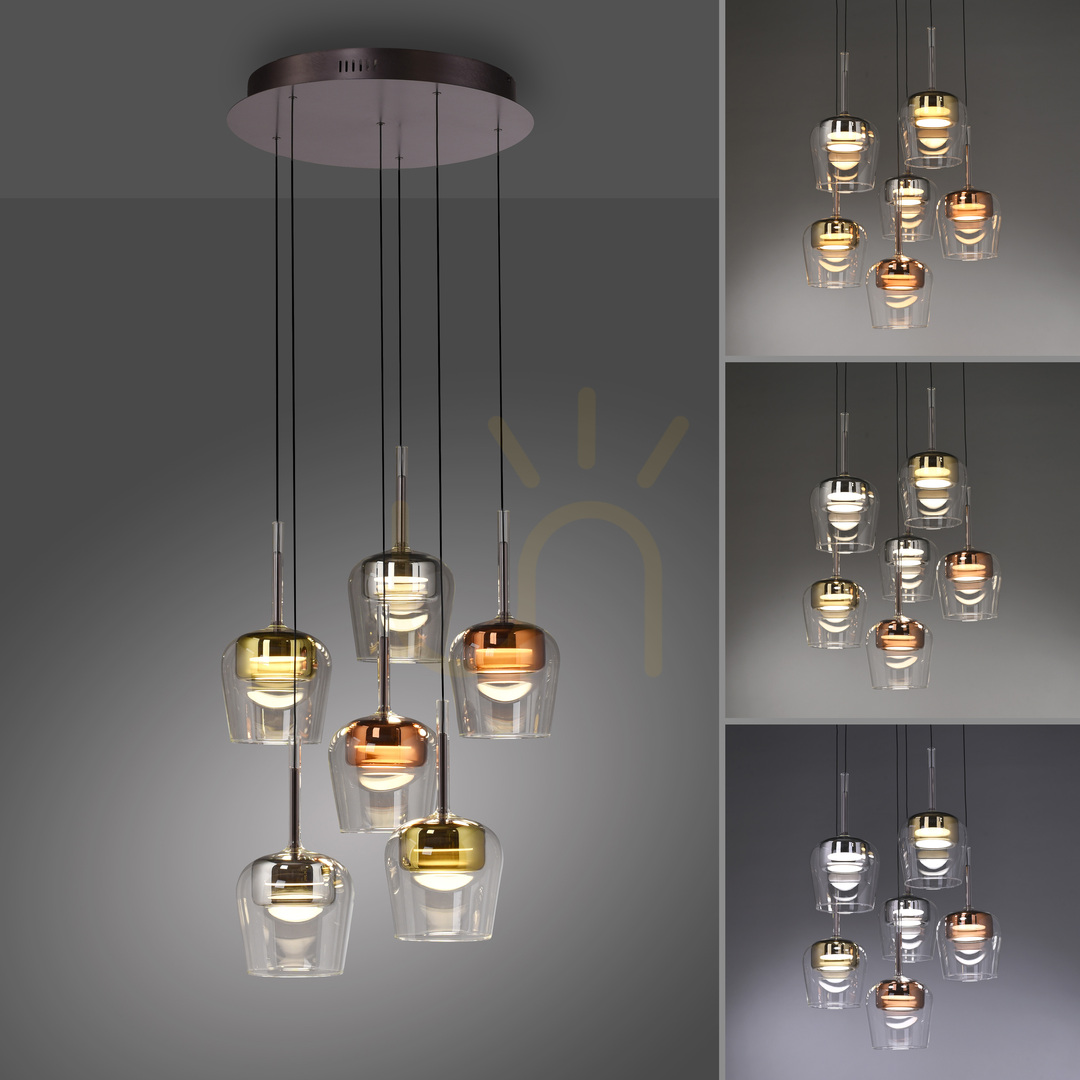 Jelölje be Q-KON 2744-70 Többszínű, 6 LED-es függesztett lámpa Q-KON 2744-70 Többszínű, 6 LED-es függesztett lámpa