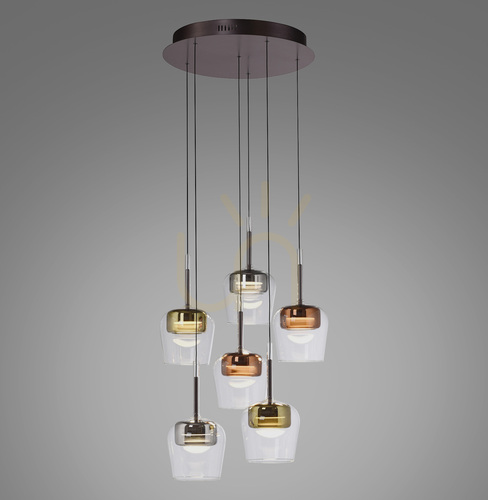 Jelölje be Q-KON 2744-70 Többszínű, 6 LED-es függesztett lámpa