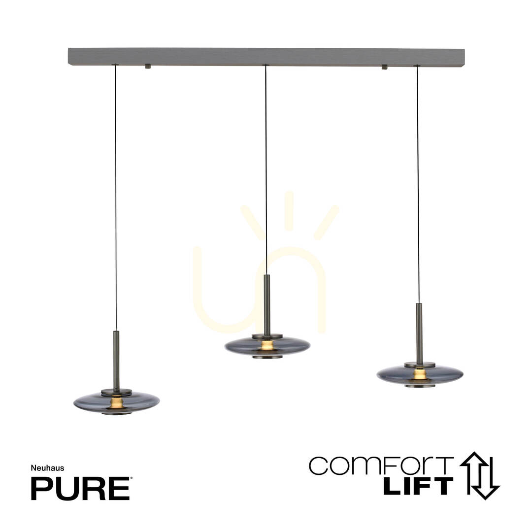 Kilátás PURE VITRUM 2083-15 szürke, 6 LED-es függesztett lámpa PURE VITRUM 2083-15 szürke, 6 LED-es függesztett lámpa