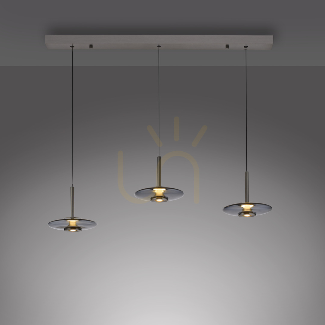 Kijelző PURE VITRUM 2083-15 szürke, 6 LED-es függesztett lámpa PURE VITRUM 2083-15 szürke, 6 LED-es függesztett lámpa