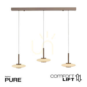 PURE VITRUM 2083-34 barna, 6 LED-es függesztett lámpa small 1