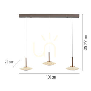 PURE VITRUM 2083-34 barna, 6 LED-es függesztett lámpa small 8
