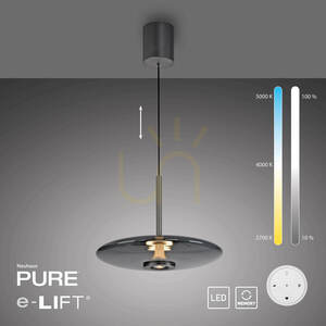 PURE E-VITRUM 2084-15 szürke, 2xLED-es függesztett lámpa small 12