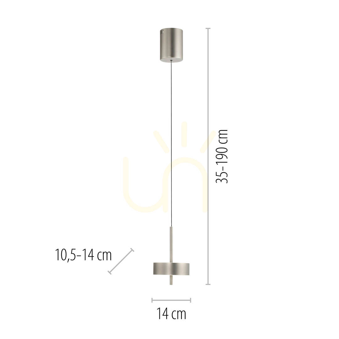 Kijelző Q-ROTATE 2247-95 ezüst színű, 1xLED-es függesztett lámpa Q-ROTATE 2247-95 ezüst színű, 1xLED-es függesztett lámpa