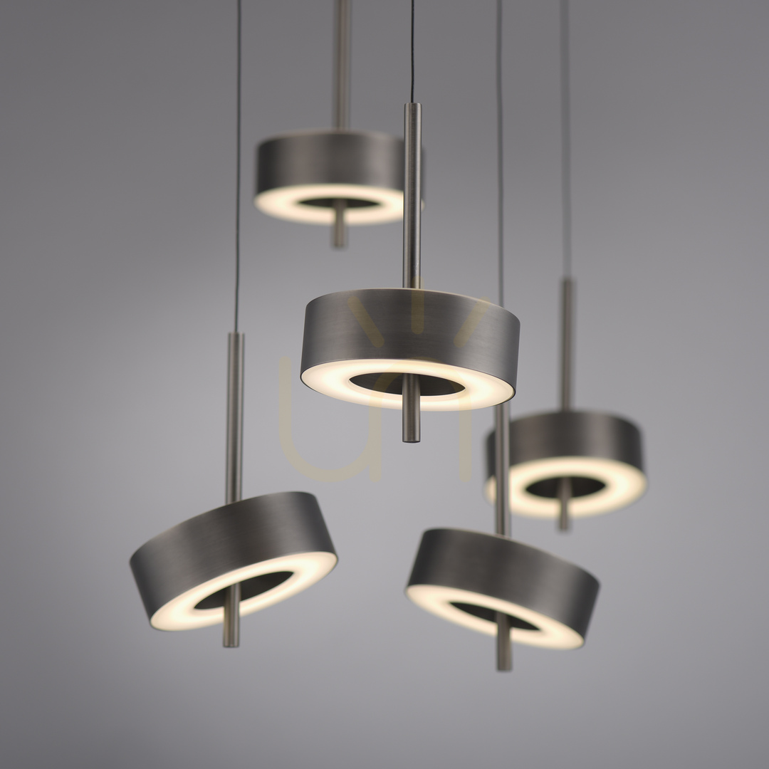 Előadás Q-ROTATE 2249-34 barna, 5 LED-es függesztett lámpa Q-ROTATE 2249-34 barna, 5 LED-es függesztett lámpa