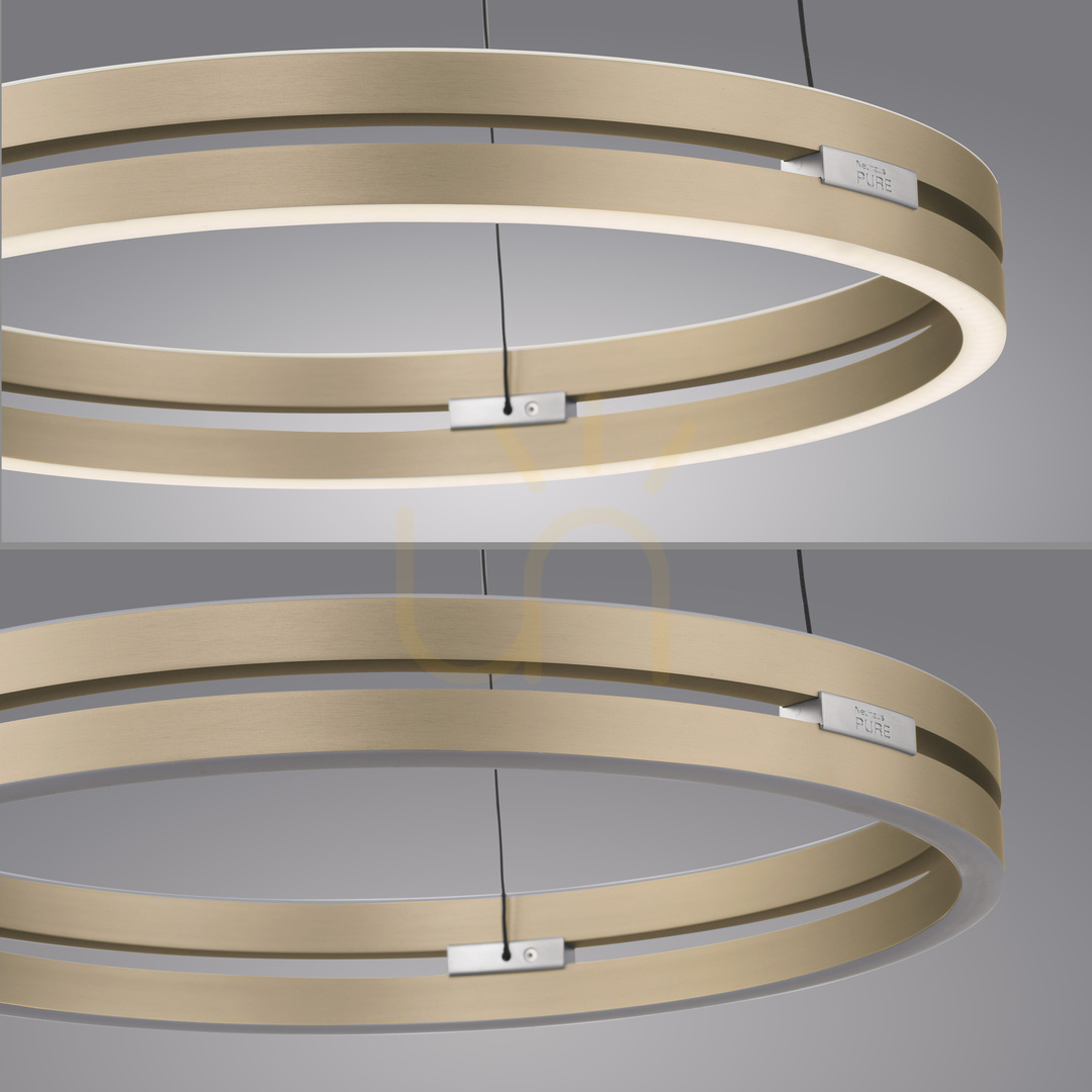 Jelölje be PURE E-LOOP 2550-60 sárgaréz 2xLED függesztett lámpa PURE E-LOOP 2550-60 sárgaréz 2xLED függesztett lámpa