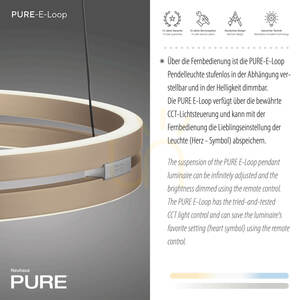 PURE E-LOOP 2550-60 sárgaréz 2xLED függesztett lámpa 4 PURE E-LOOP 2550-60 sárgaréz 2xLED függesztett lámpa small 4