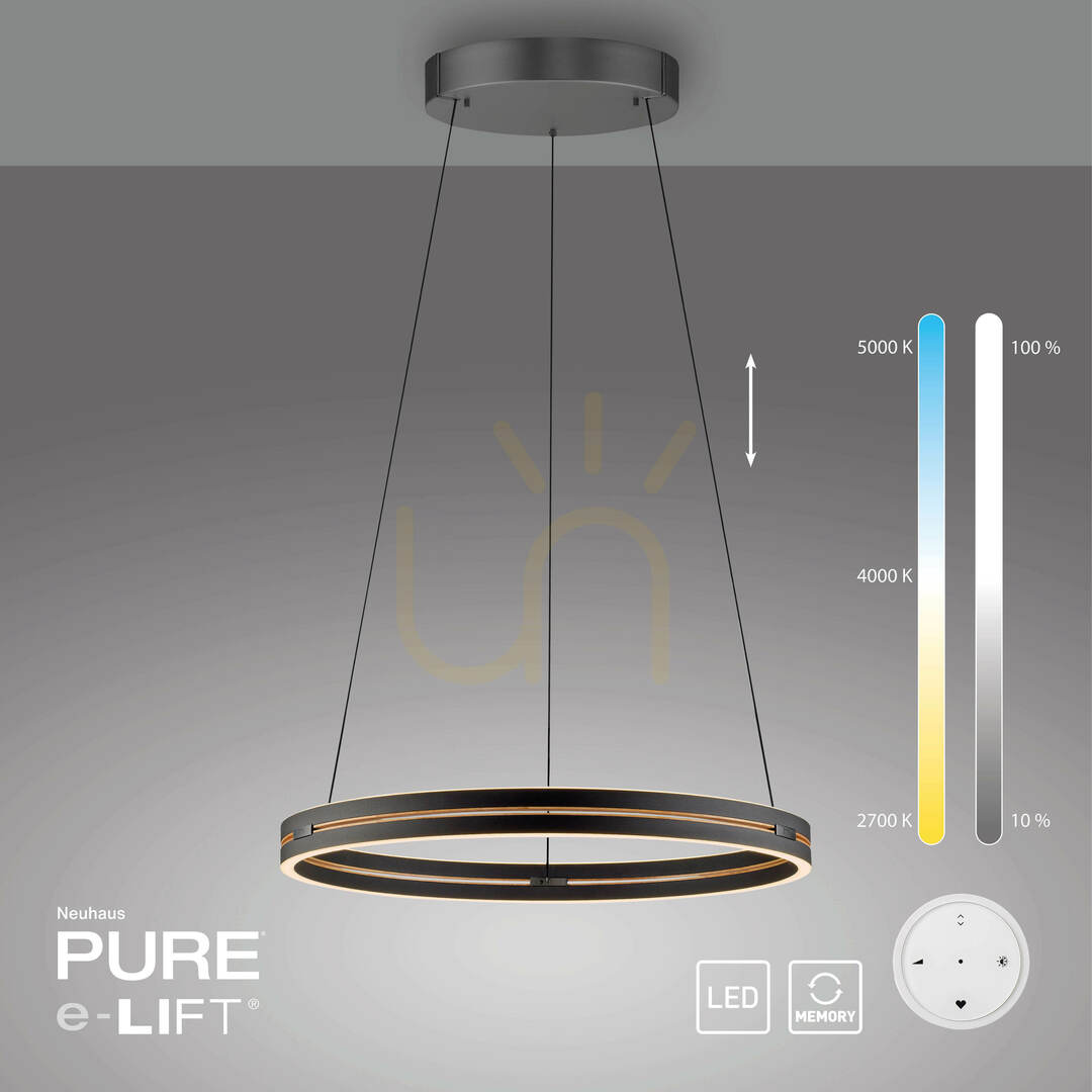 Előnézet PURE E-LOOP 2551-18 fekete, 2xLED-es függesztett lámpa PURE E-LOOP 2551-18 fekete, 2xLED-es függesztett lámpa