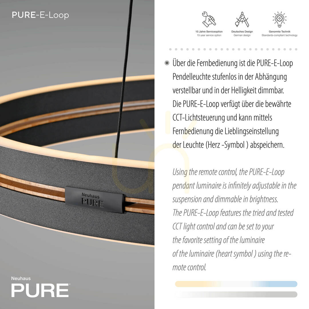 Kijelző PURE E-LOOP 2551-18 fekete, 2xLED-es függesztett lámpa PURE E-LOOP 2551-18 fekete, 2xLED-es függesztett lámpa