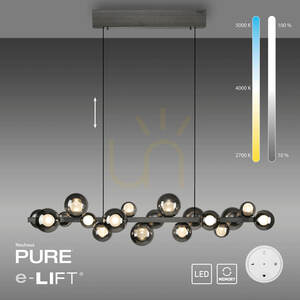 PURE E-POPUP 2557-15 szürke, 18 LED-es függesztett lámpa small 12