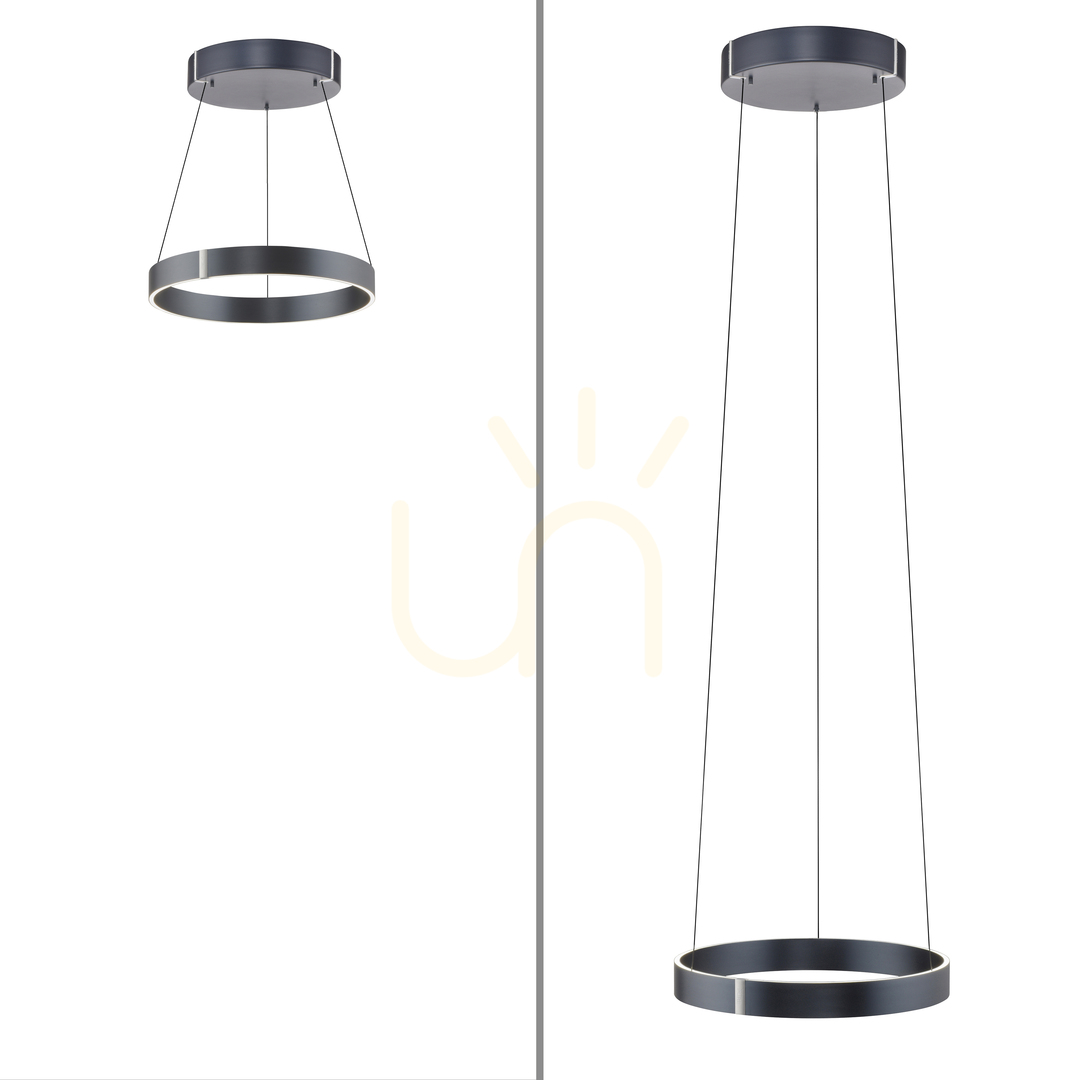 Előnézet PURE E-CLIPSE 2560-15 szürke, 2xLED-es függesztett lámpa PURE E-CLIPSE 2560-15 szürke, 2xLED-es függesztett lámpa