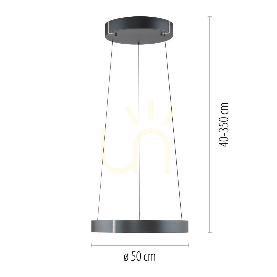 Előnézet PURE E-CLIPSE 2560-15 szürke, 2xLED-es függesztett lámpa PURE E-CLIPSE 2560-15 szürke, 2xLED-es függesztett lámpa