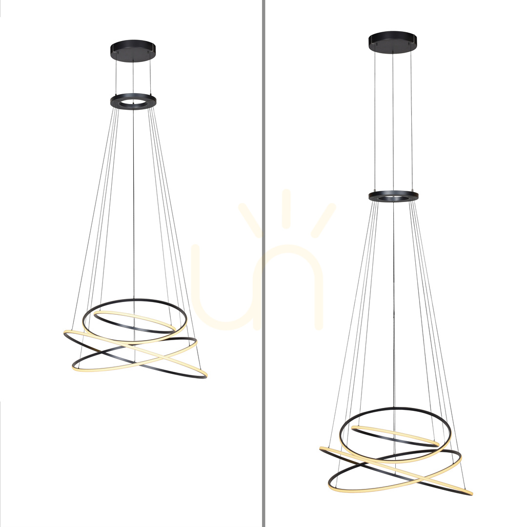 Előadás PURE E-FLYING RINGS 2566-15 szürke, 1xLED-es függesztett lámpa PURE E-FLYING RINGS 2566-15 szürke, 1xLED-es függesztett lámpa