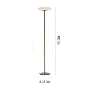 PURE VITRUM 481-34 állólámpa, barna, 2xLED small 8
