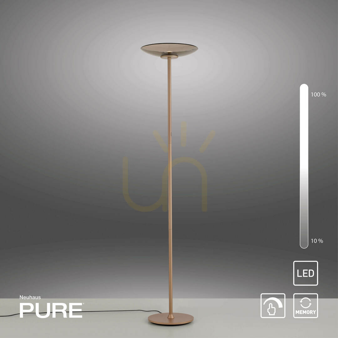 Kijelző PURE MOON 594-97 állólámpa, barna, 2xLED PURE MOON 594-97 állólámpa, barna, 2xLED