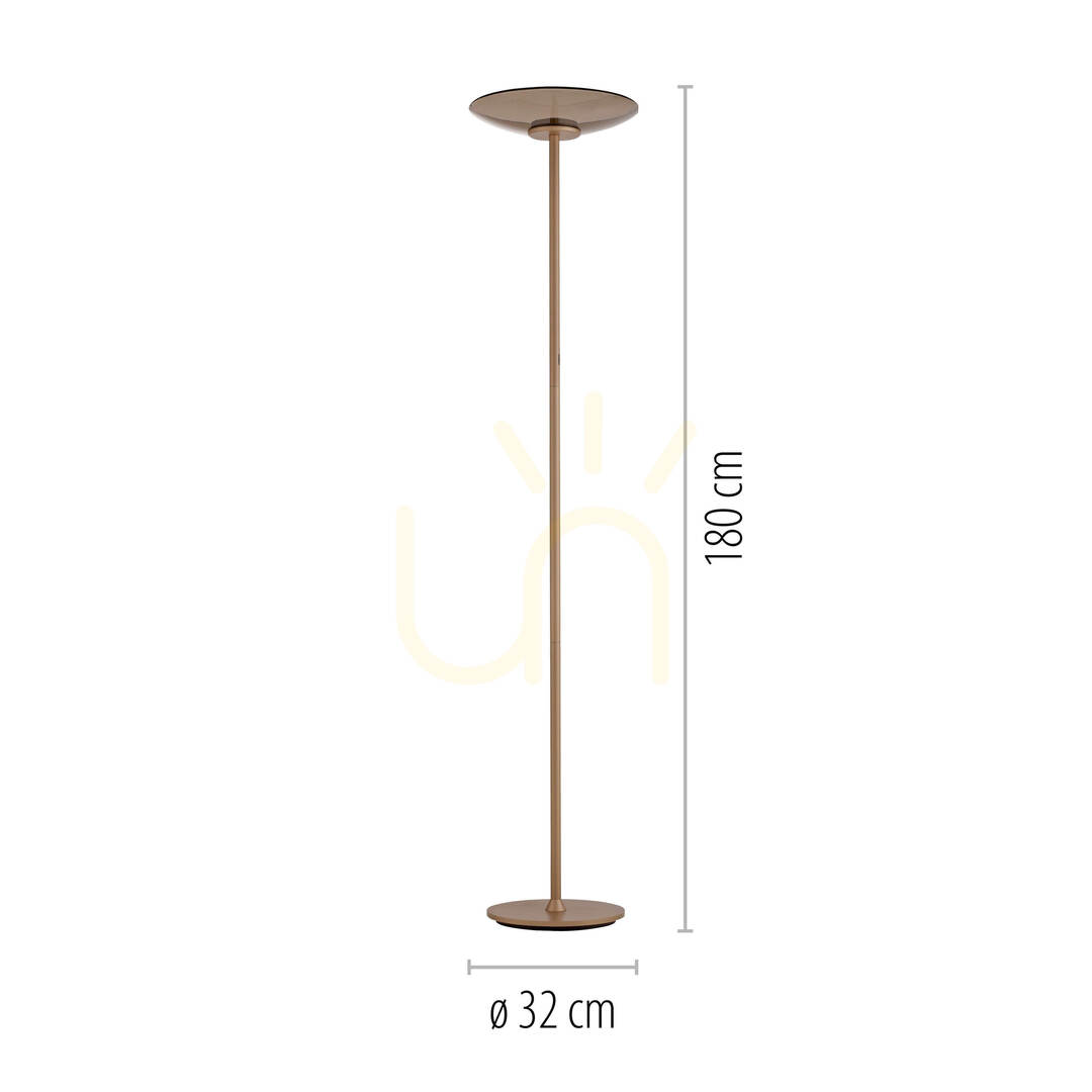 Kijelző PURE MOON 594-97 állólámpa, barna, 2xLED PURE MOON 594-97 állólámpa, barna, 2xLED