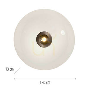 PURE VITRUM 6083-34 barna mennyezeti lámpa, 2xLED small 8