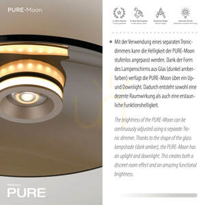 PURE MOON 6095-97 barna mennyezeti lámpa, 2xLED small 4