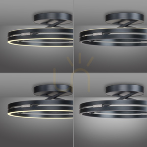 PURE LOOP 6552-15 mennyezeti lámpa, szürke, 2xLED small 22