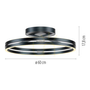 PURE LOOP 6552-15 mennyezeti lámpa, szürke, 2xLED small 8