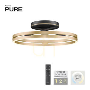 PURE LOOP 6552-68 fekete mennyezeti lámpa, 2xLED 1 PURE LOOP 6552-68 fekete mennyezeti lámpa, 2xLED small 1