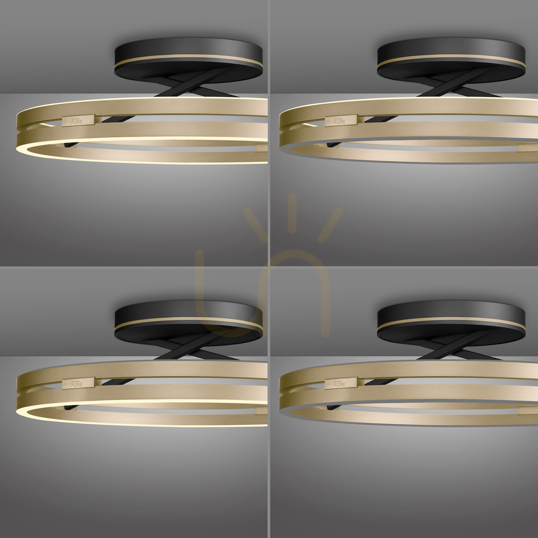 Jelölje be PURE LOOP 6552-68 fekete mennyezeti lámpa, 2xLED PURE LOOP 6552-68 fekete mennyezeti lámpa, 2xLED