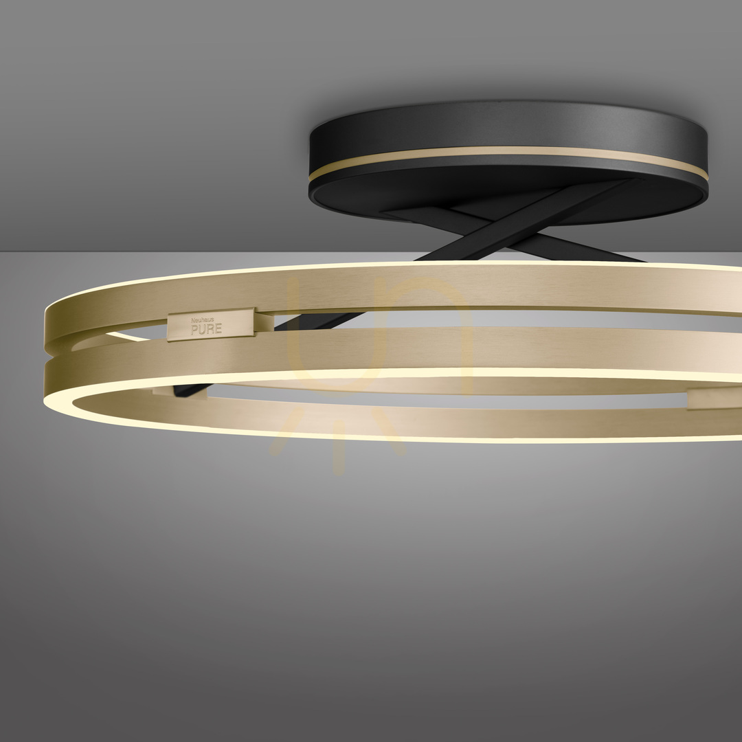 Előadás PURE LOOP 6552-68 fekete mennyezeti lámpa, 2xLED PURE LOOP 6552-68 fekete mennyezeti lámpa, 2xLED