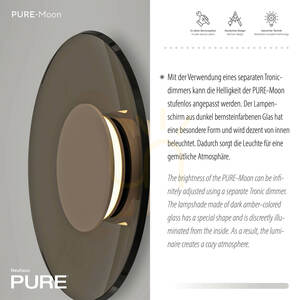 PURE MOON 9594-97 fali lámpa, barna, 1xLED small 3