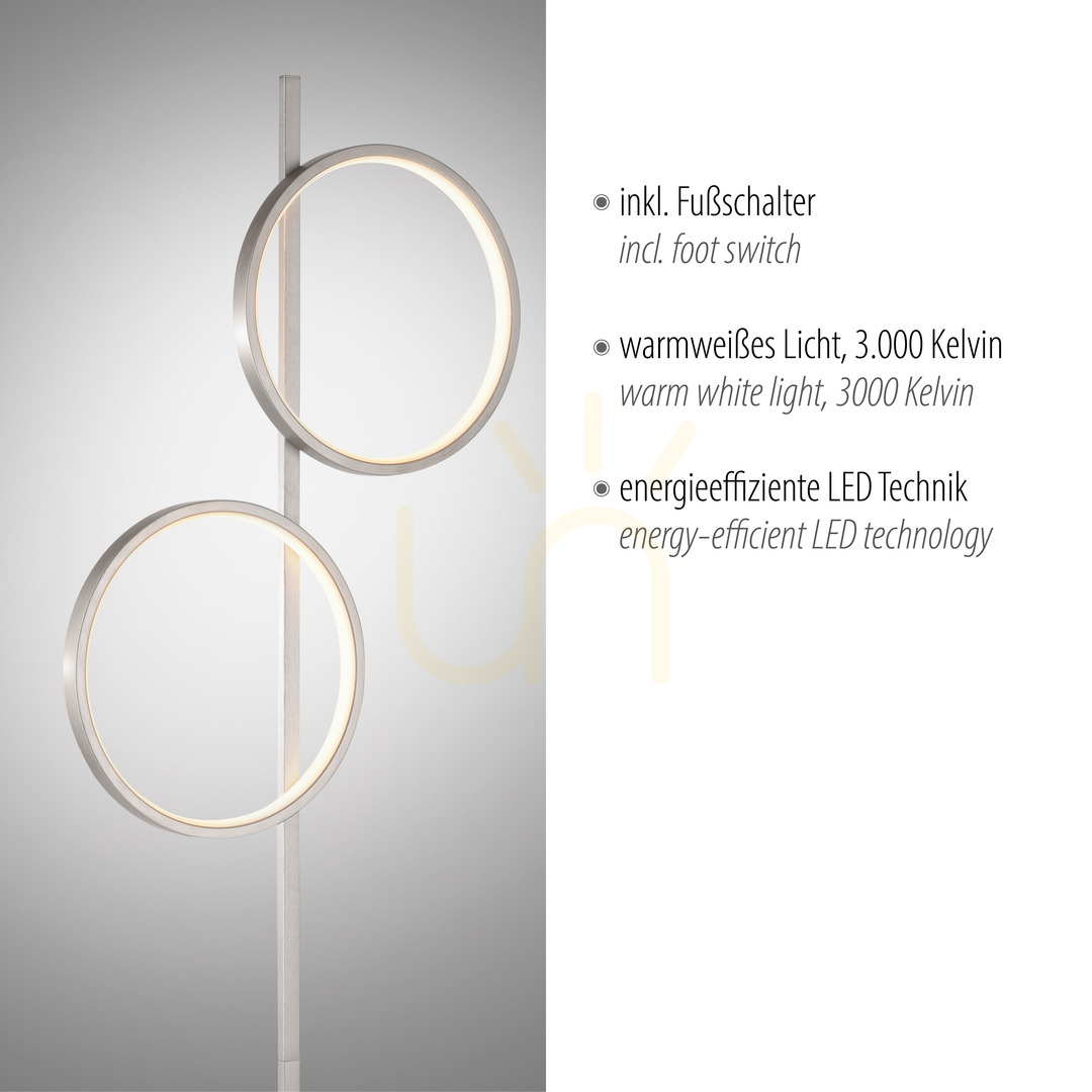 Kijelző MINI RITUS 15396-21 állólámpa, ezüst, 2xLED MINI RITUS 15396-21 állólámpa, ezüst, 2xLED
