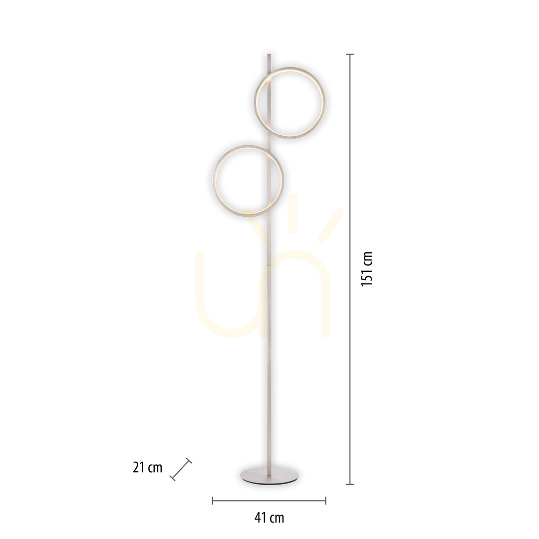 Kijelző MINI RITUS 15396-21 állólámpa, ezüst, 2xLED MINI RITUS 15396-21 állólámpa, ezüst, 2xLED