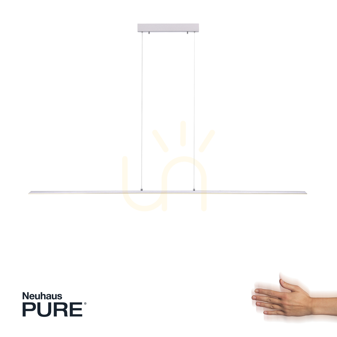 Kilátás PURE-LITE 8377-55 ezüst színű, 1xLED-es függesztett lámpa PURE-LITE 8377-55 ezüst színű, 1xLED-es függesztett lámpa