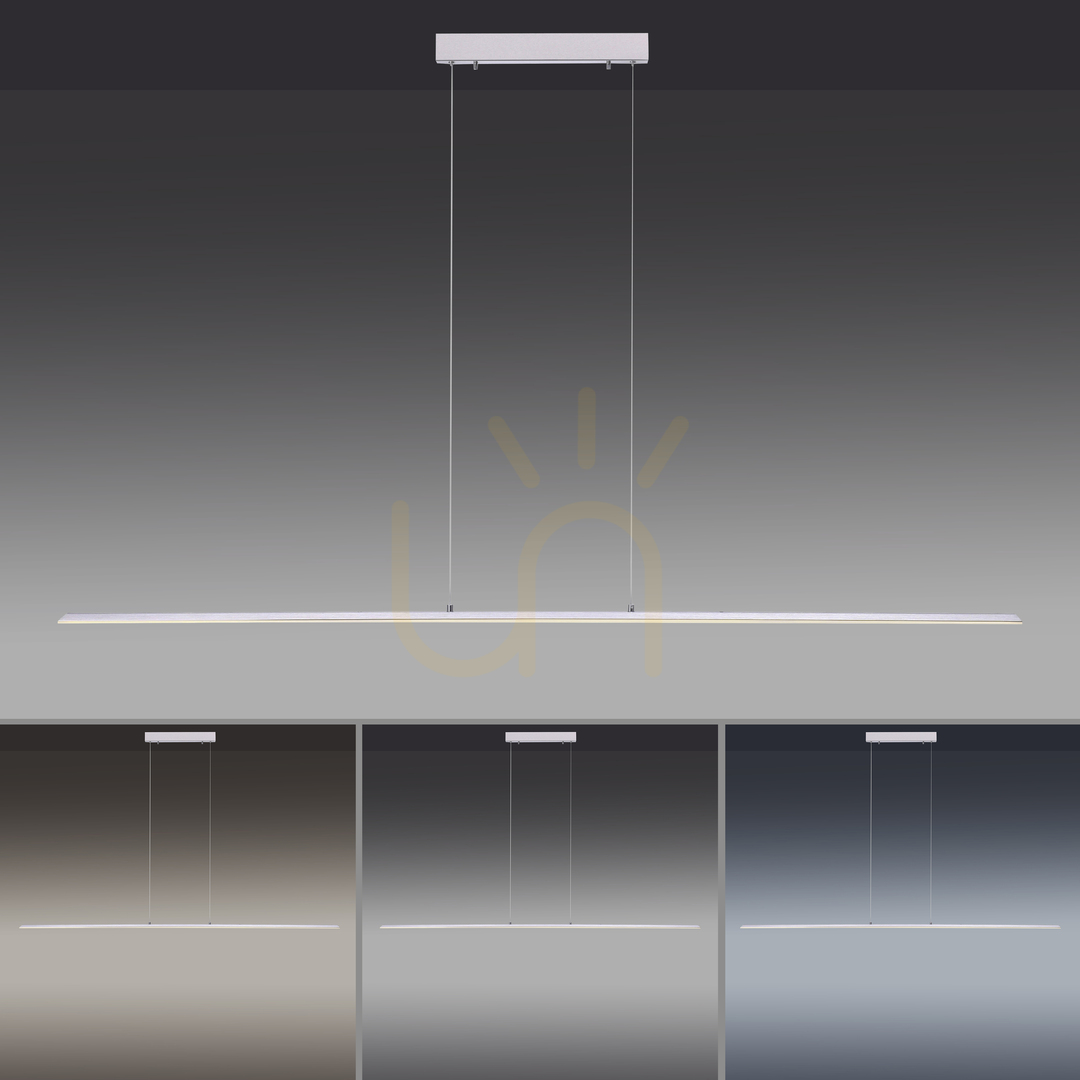 Kijelző PURE-LITE 8377-55 ezüst színű, 1xLED-es függesztett lámpa PURE-LITE 8377-55 ezüst színű, 1xLED-es függesztett lámpa