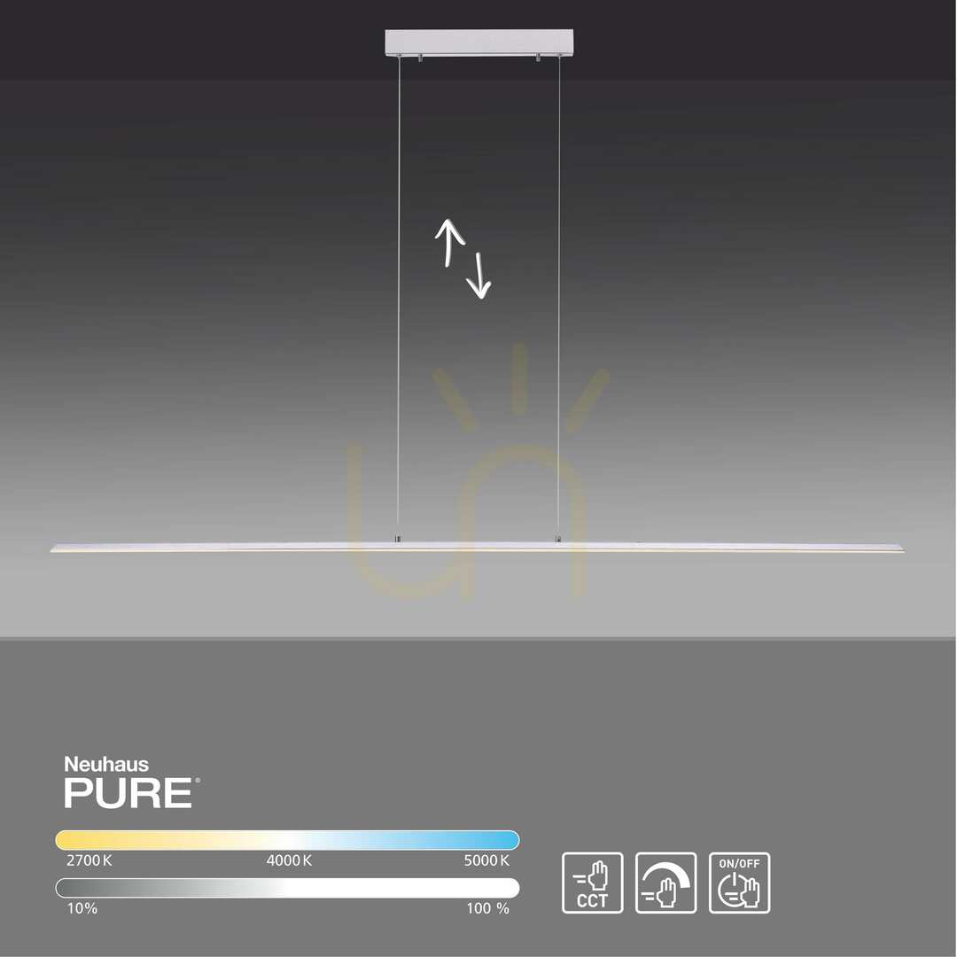 Előnézet PURE-LITE 8377-55 ezüst színű, 1xLED-es függesztett lámpa PURE-LITE 8377-55 ezüst színű, 1xLED-es függesztett lámpa