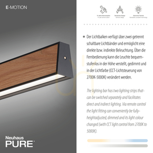 PURE E-MOTION 2570-79 fekete, 2xLED-es függesztett lámpa small 3